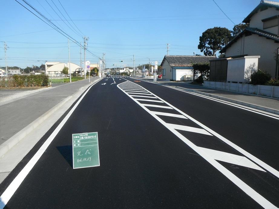磐田市発注　大藤１号線道路改良工事